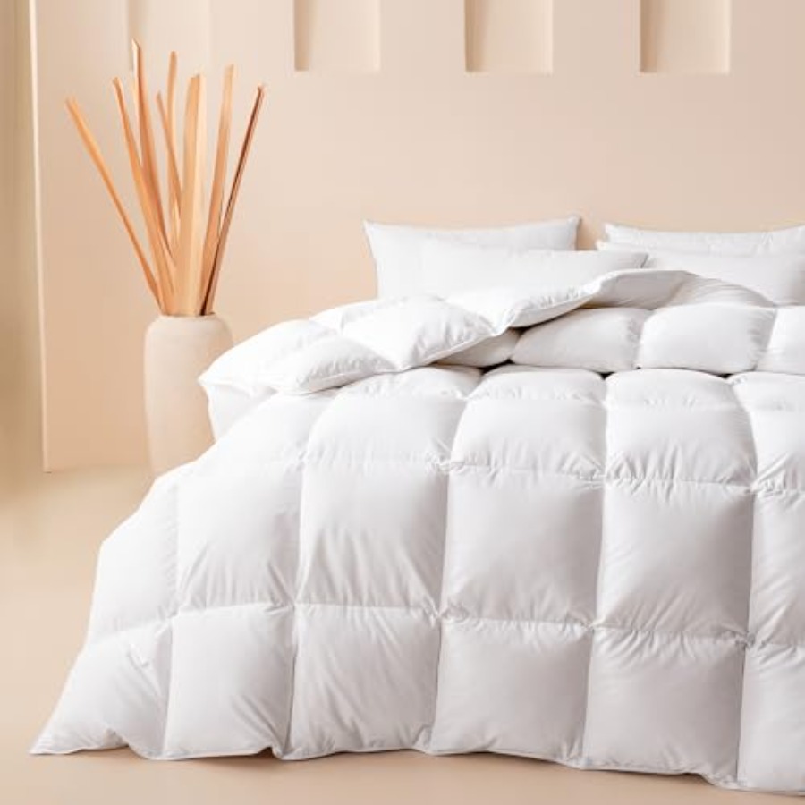 Duvet Insert White - King Size Feather Down Fiber Comforter