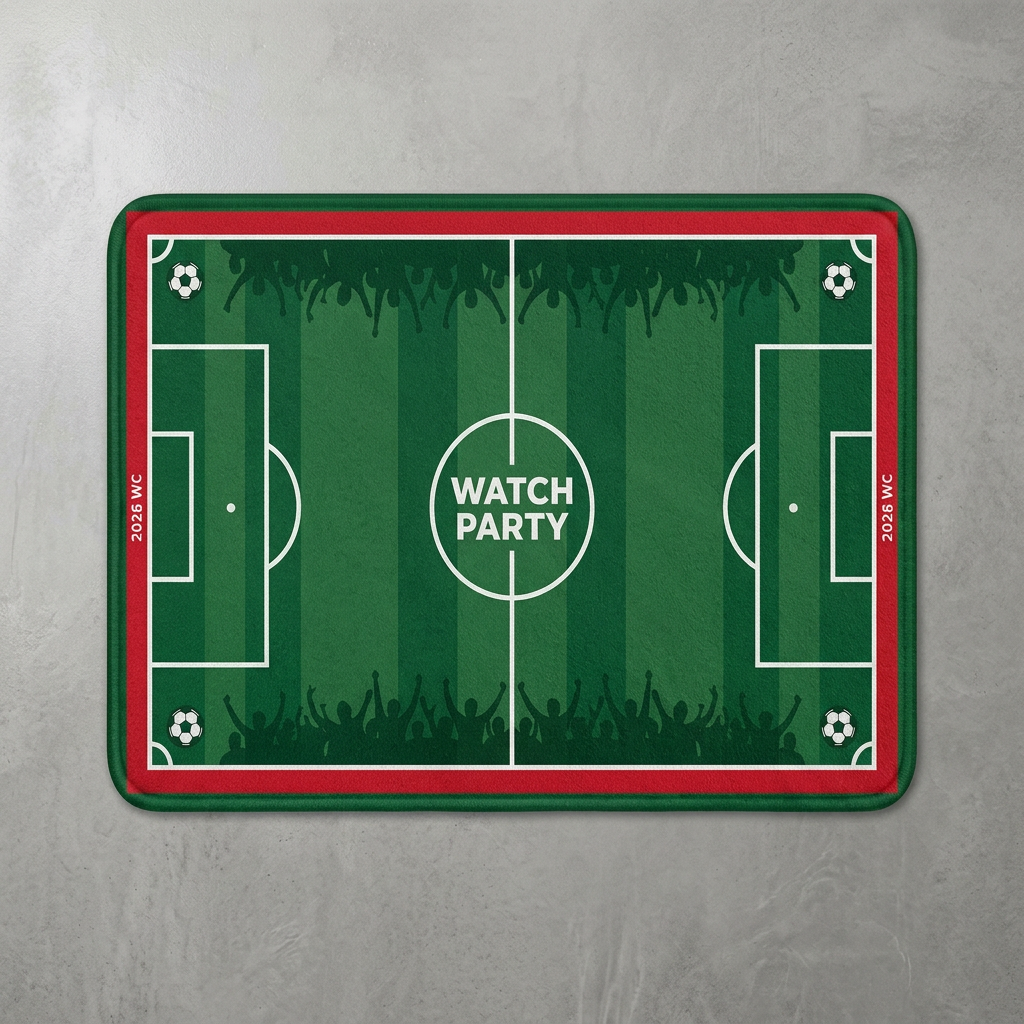 Home Textile - Football Field Pattern floor mat, suitable