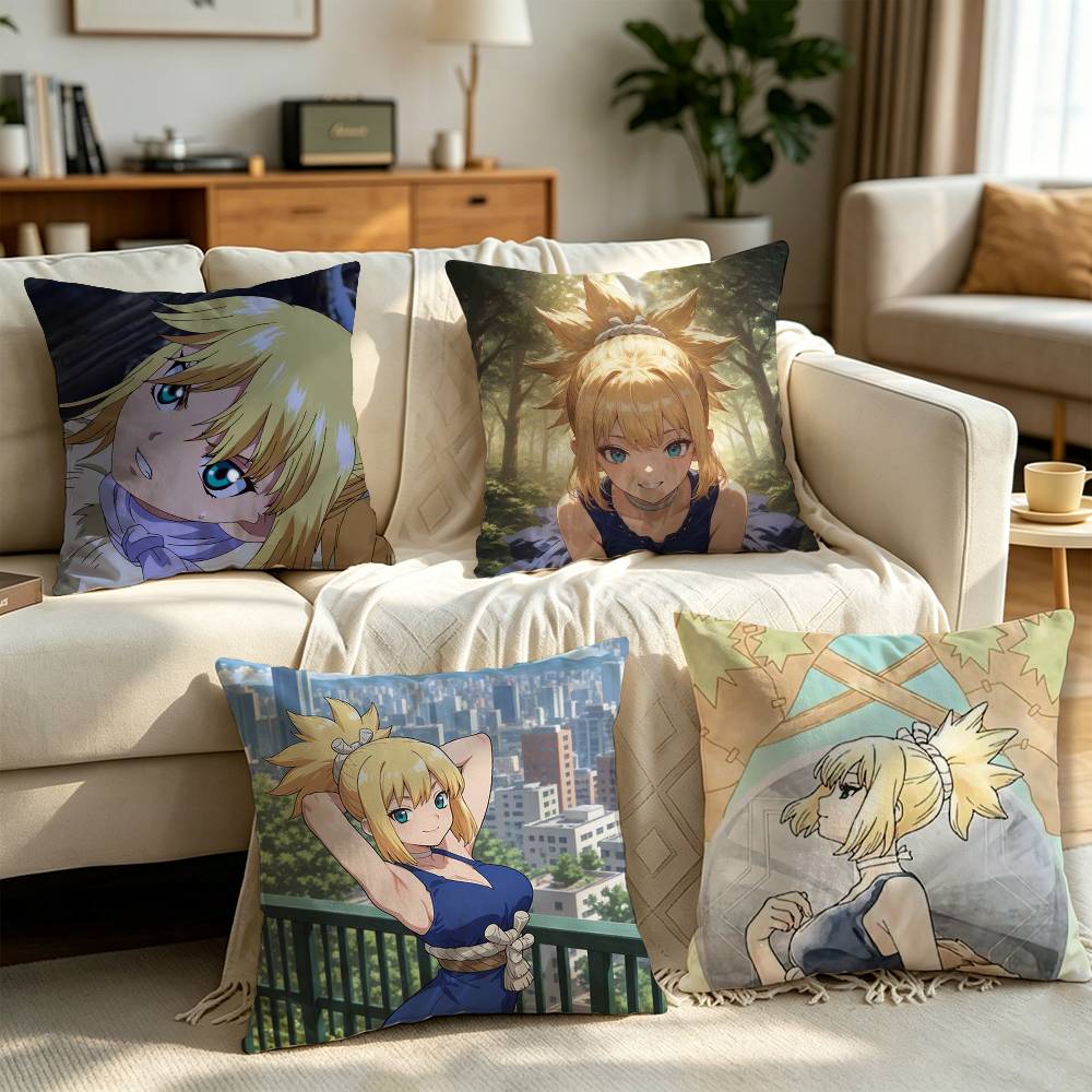 Home Textiles Definition - Anime Dr STONE kohaku Pillow cover