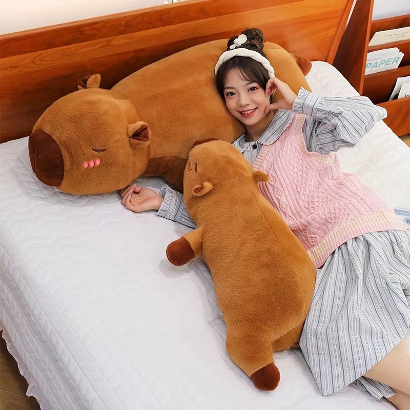 Bolster Pillow Long - 45/65cm Cute Stuffed Capybara Plush Toy