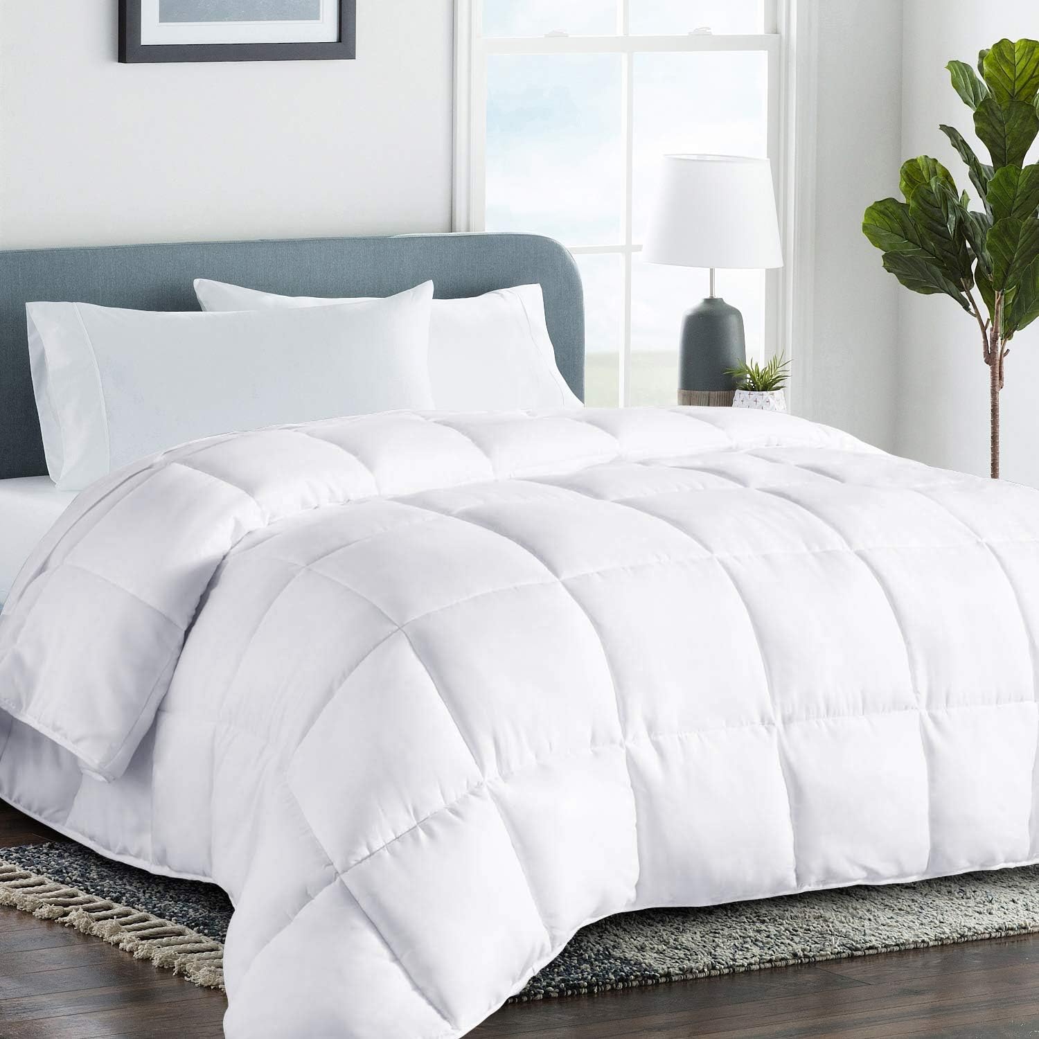 Duvet Insert White - Oversized King Comforter, All-Season Down Alternative