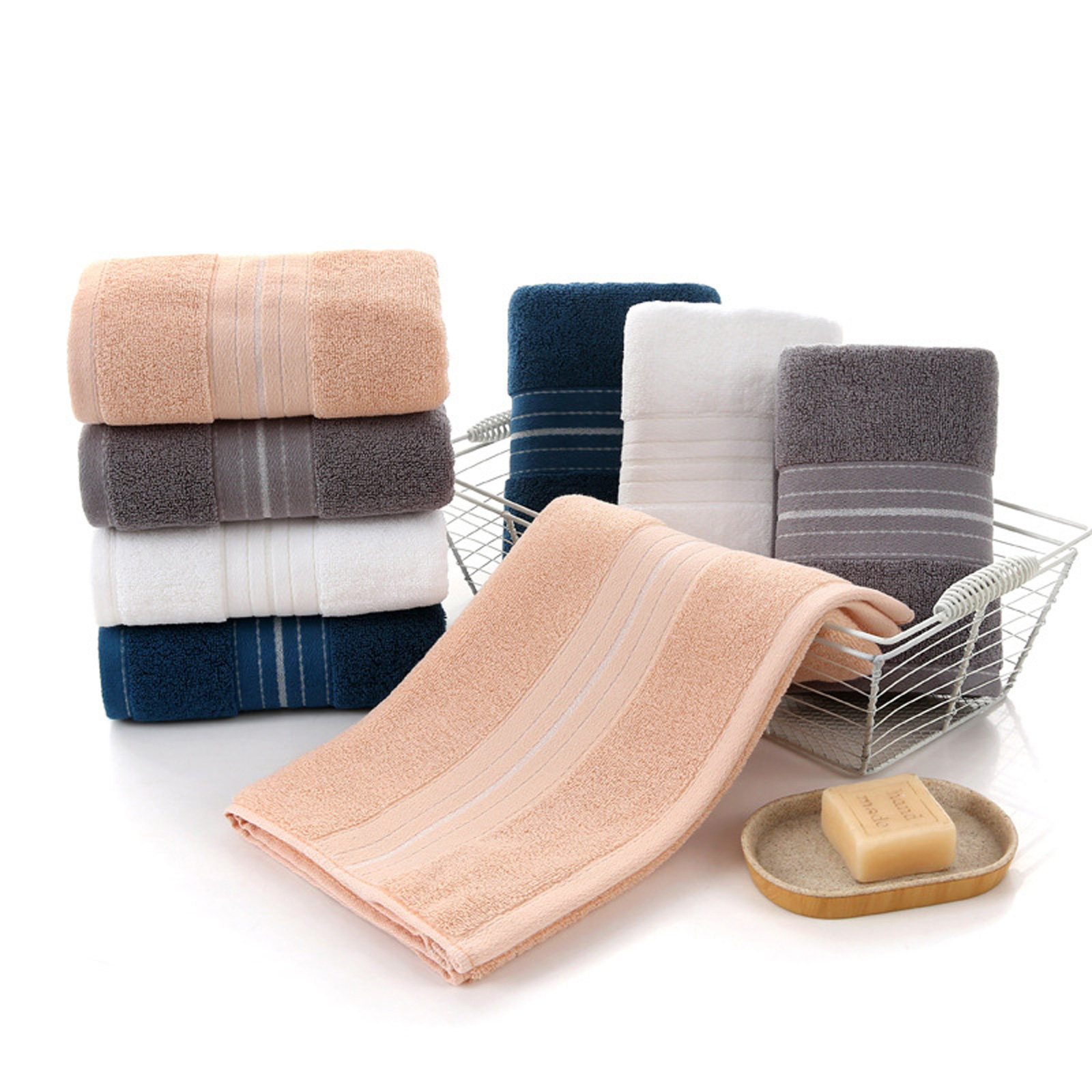 Home Textiles Pakistan - 1Pcs Premium Cotton Face Towel Soft