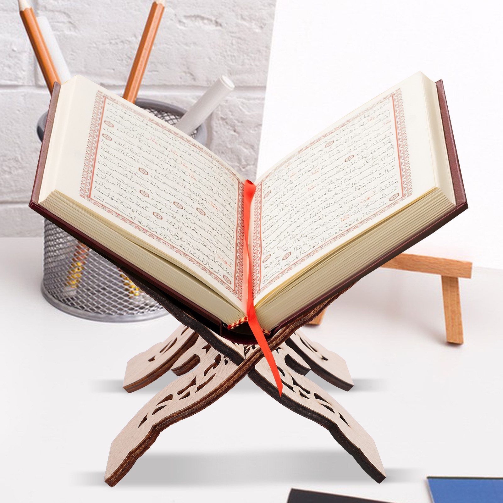 Elegant Wooden Reading Stand B - Home Quran recension och pris