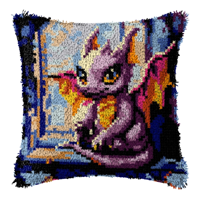 Dinosaur Latch Hook Pillow Kit - Home.Textiles Cushion recension och pris