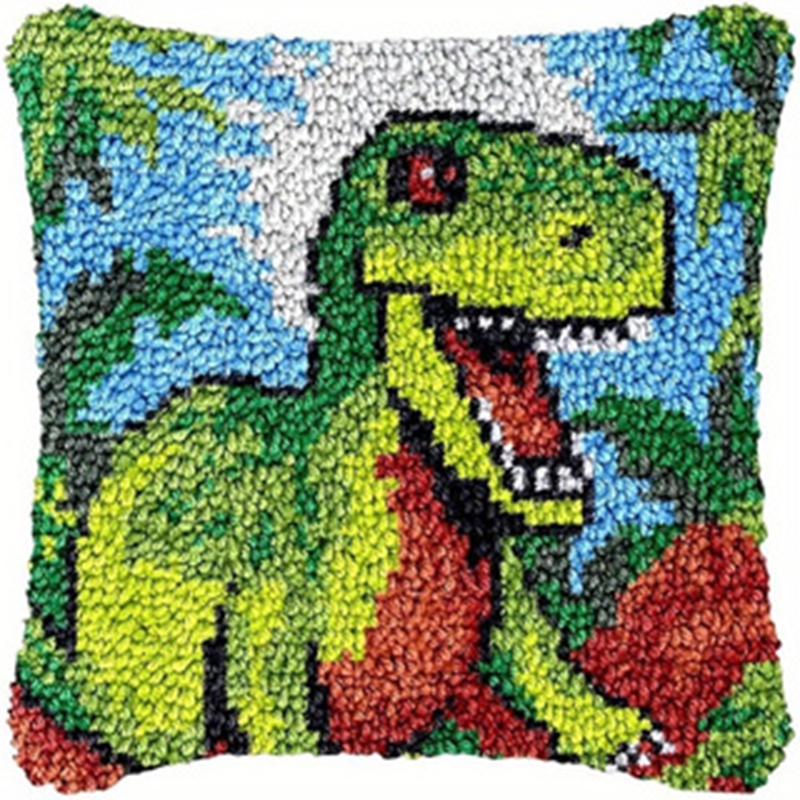 Dinosaur Latch Hook Pillow Kit - Home.Textiles Cushion recension och pris