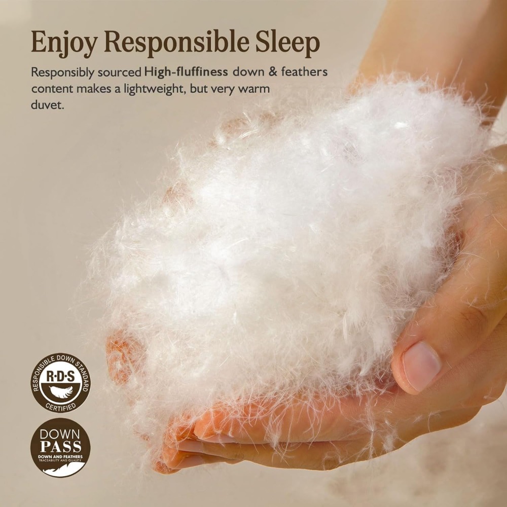 Organic Feather Down Comforter - Duvet Insert White recension och pris