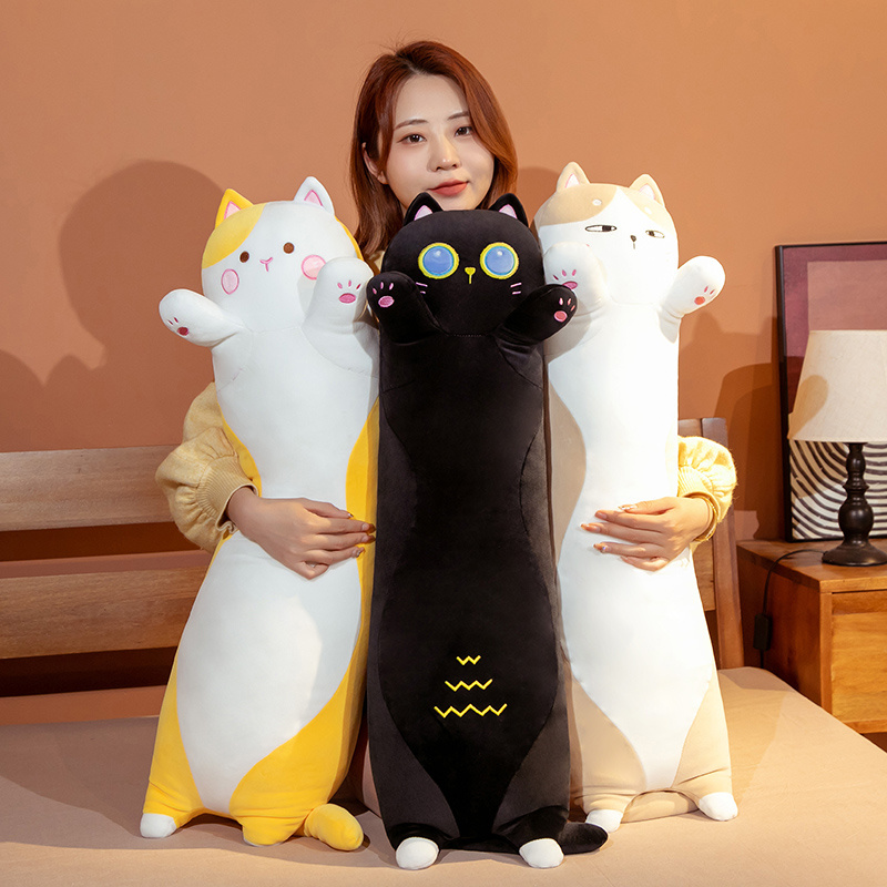 1PC 90~130cm Long Giant Cats P - Bolster Pillow Long recension och pris