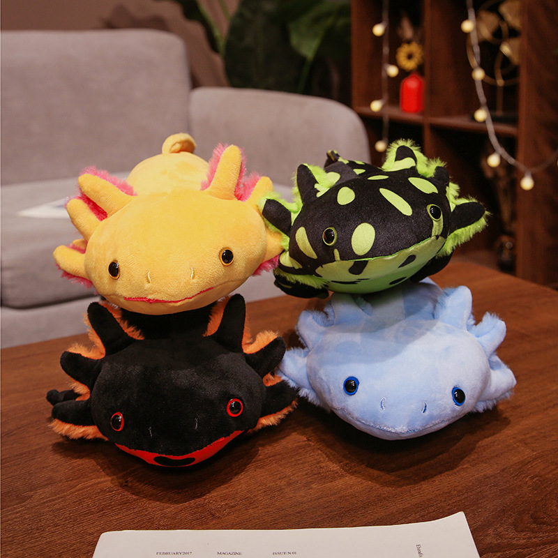 Kawaii Colorful Newt Plush Toy - Bolster Pillow Long recension och pris