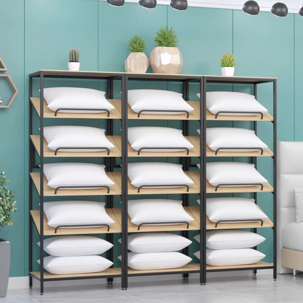 Home Textile Store Shelf Pillo - Home Textiles Exhibition recension och pris