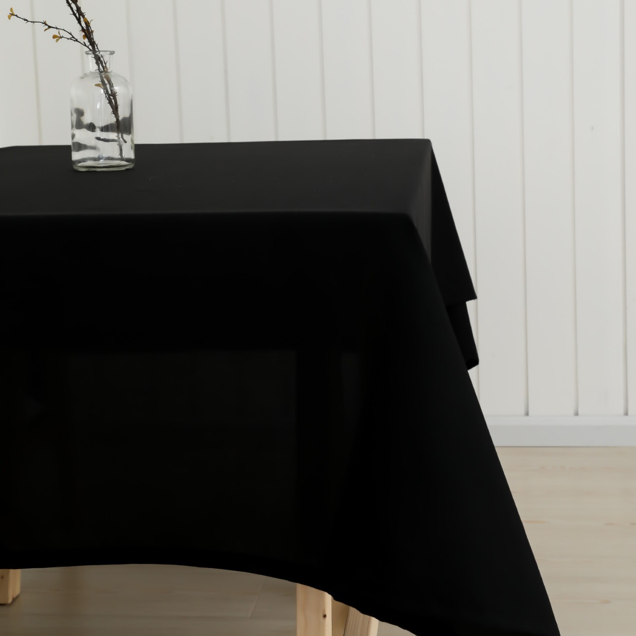 Solid Black Rectangle Tableclo - Home Textiles Exhibition recension och pris