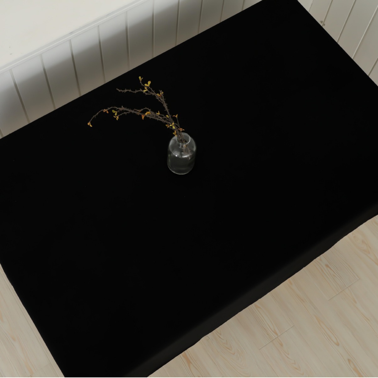 Solid Black Rectangle Tableclo - Home Textiles Exhibition recension och pris