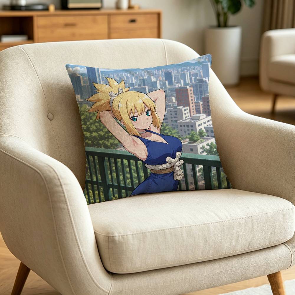 Anime Dr STONE kohaku Pillow c - Home Textiles Definition recension och pris