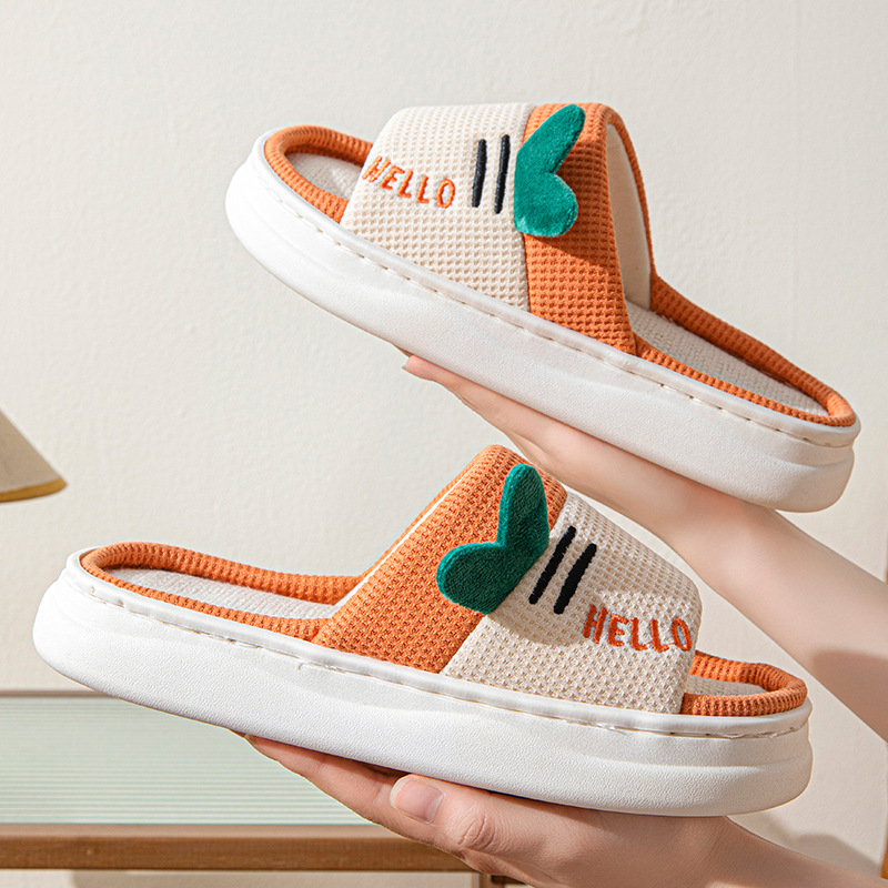 New Style Linen Slippers for W - Home Textile recension och pris