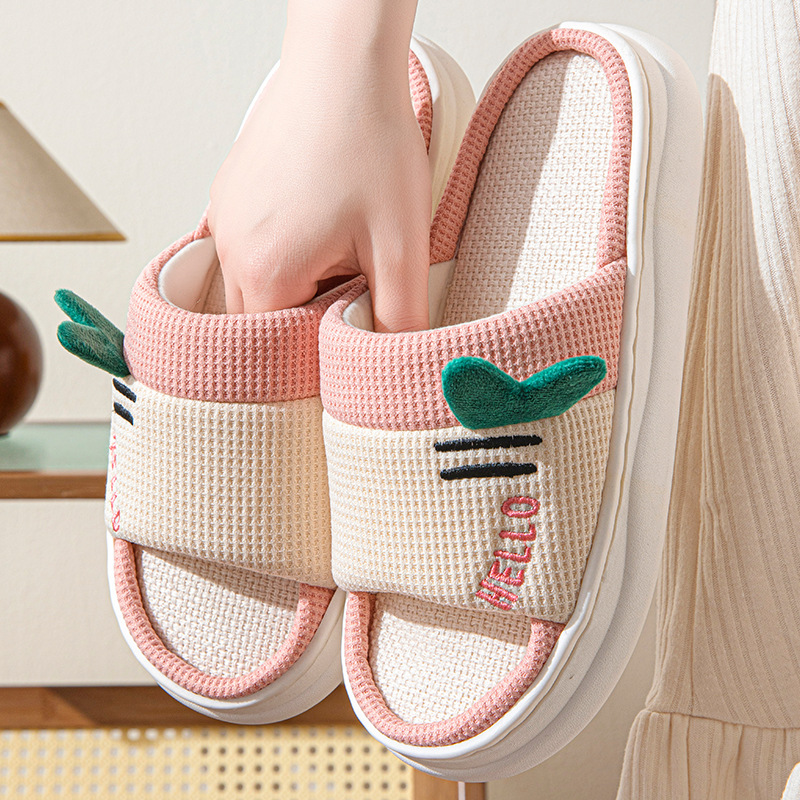 New Style Linen Slippers for W - Home Textile recension och pris