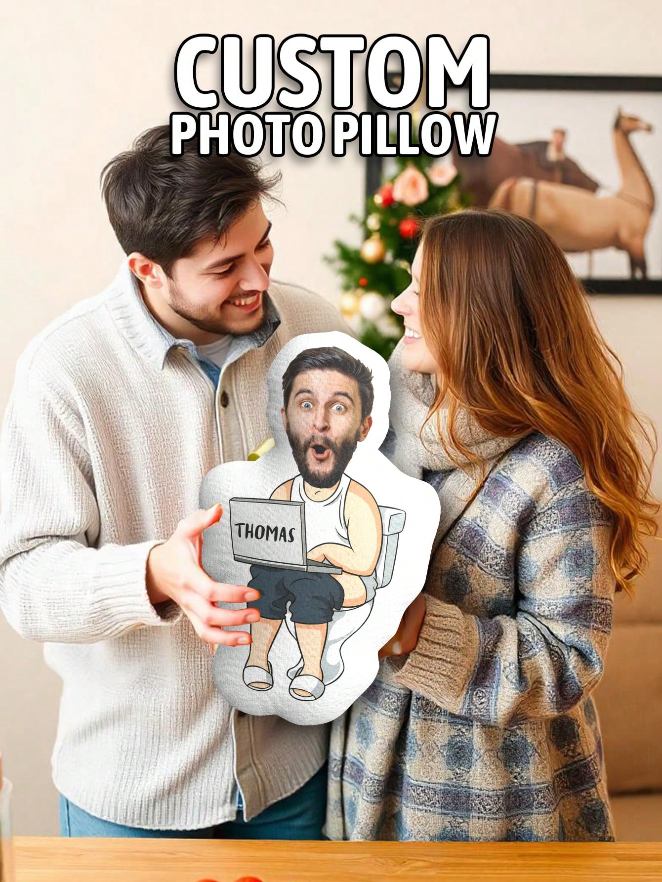 Custom Funny Ugly Face Pillow  - Home Textile recension och pris