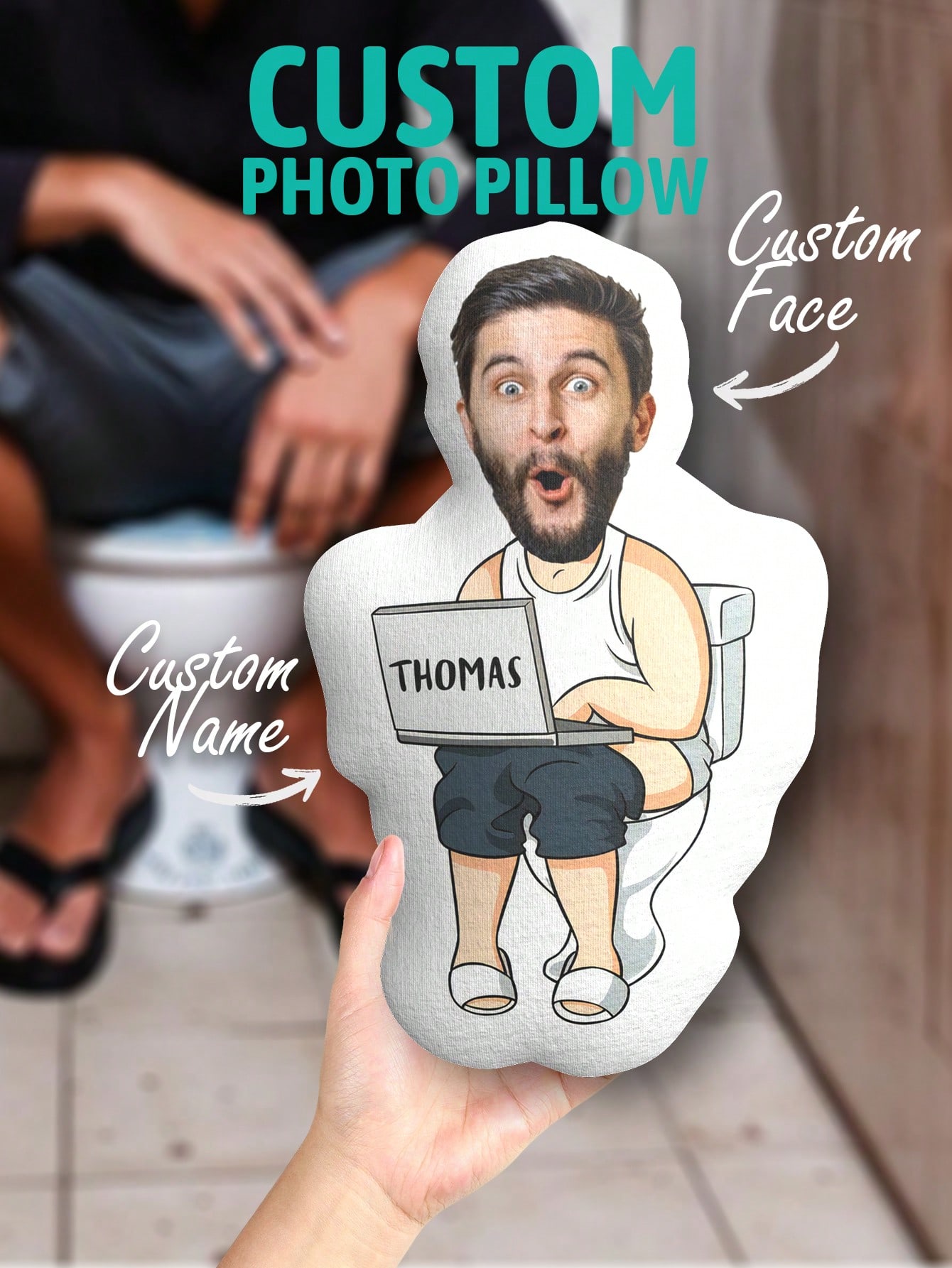 Custom Funny Ugly Face Pillow  - Home Textile recension och pris
