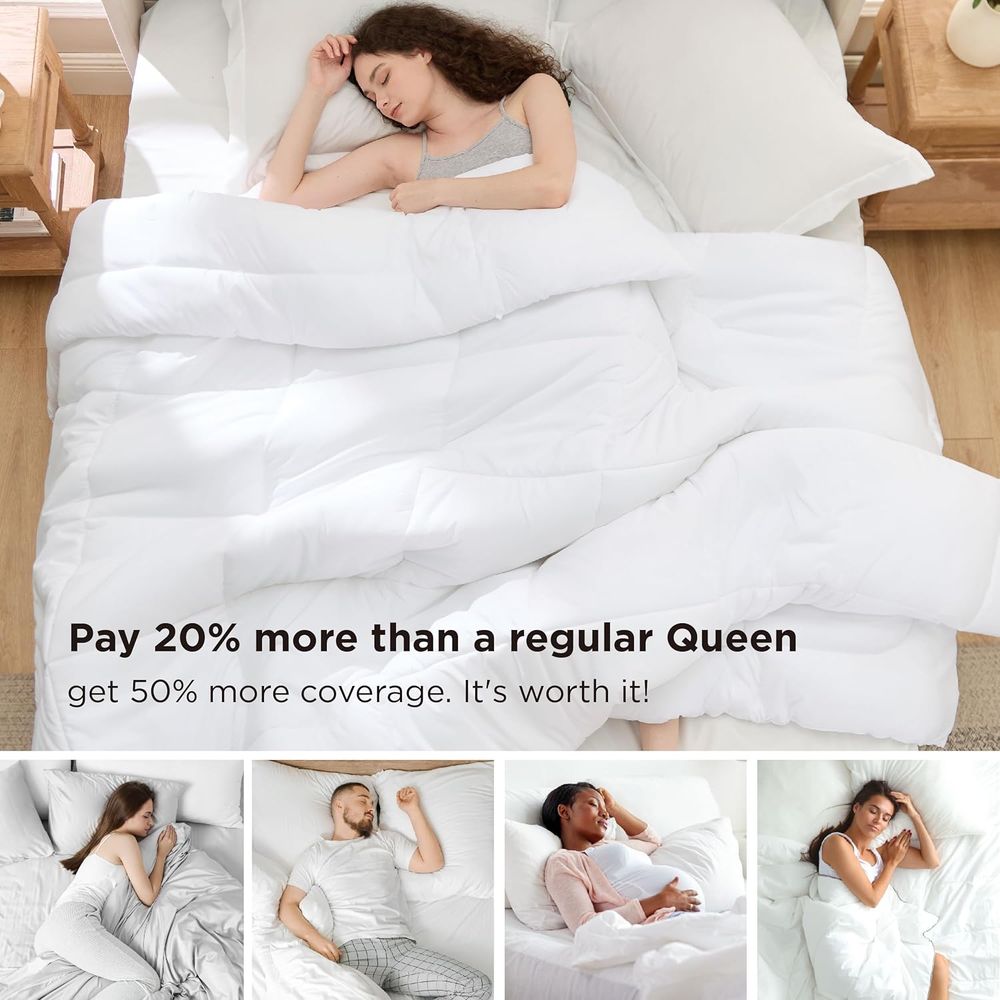 Quilted Oversized Queen Duvet  - Duvet Insert White recension och pris