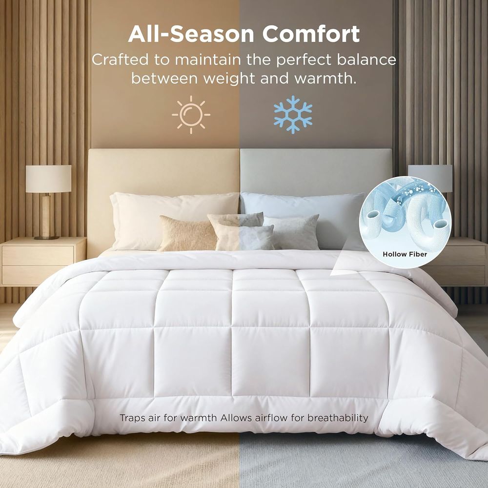 Quilted Oversized Queen Duvet  - Duvet Insert White recension och pris